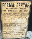 Antique Farrand  Hall   Lyons Co  1890 s Formaldehyde Bottle Great Paper Label