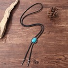 Turquoise Western Bolo Tie     Vintage Cowboy Rodeo Necklace For Men   Women