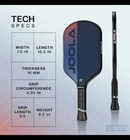Joola Ben Johns Okkoto 16 5 Inch Carbon Fiber Pickleball Paddle- New Sealed