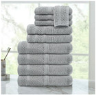 10 Piece Towel Set With Upgraded Softness   Durability  Grey