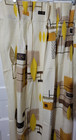 Six 50s Vtg Mcm Atomic Barkcloth Curtains 6 Panels Pinch Pleat 24 x62  Abstract