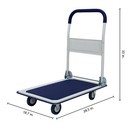 330 Lbs Capacity Platform Truck Hand Flatbed Cart Dolly Folding Moving Push Blue