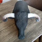Hand Painted Bull Head Wall Mount Trophy  Faux Taxidermy  Unique Wall Decor Gift