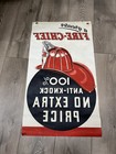 Vintage Fire Chief Anti Knock Gasoline Cloth Banner