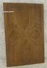 Antique Primitive German American Folk Art Hand Chip Carved Furniture Door Panel