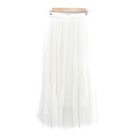 Heather Women s Maxi Flare Skirt Off-white F Size Long Lightweight