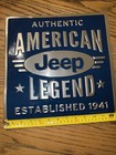 Vintage Authentic Jeep Legend Tin Sign 13x13 Metal Sign Garage Man Cave