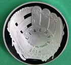 2014 P Baseball Hall Of Fame Proof Silver Dollar Hof Coin Box   Coa