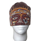 Vintage Sublime Sun Graphic Knit Beanie Skull Cap Hat Band Skater Y2k Brown
