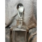 Vintage Heavy Crystal Square Whiskey Decanter W  Solid Teardrop Stopper