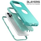 For Iphone 14 Pro Max Rugged Shockproof Case Protective Cover   Tempered Glass