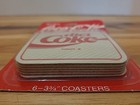 Vintage Coca-cola Set Of 6 Diet Coke Coasters 3 3 4  In Original Packaging