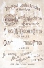 Antique Clark   s O n t  Crochet Cotton Advertising Broadside Print