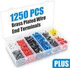Ferrule Crimping Tool Kit W  1250pcs Wire Ferrules Awg 23-7 Ratchet Crimper