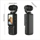 4k Pocket Camera Handheld Gimbal Stabilizer Video Vlog Action Cam 32gb Sd Black