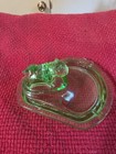 Uranium Glass Bulldog Ashtray