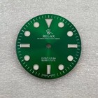 28 5mm Green Blue Luminous Watch Dial For Nh35 Nh36 Movement
