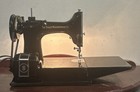 Vintage 1948 Singer 221-1 Blk Featherweight Sewing Machine W  Pedal   Case 