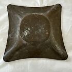Vintage Egyptian Heavy Solid Brass Cigar cigarette Ashtray  Unique Square Shape 