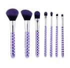 New Premium Professional Cosmetic Brush Gift Set Purple Chrome 8pc Includes Case