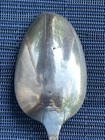 Antique American Coin Silver Coffin End Serving Spoon   ah  Engraved   8 5 In