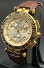 Vintage Versace Chronograph Silver Dial Men s Wrist Watch