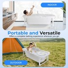Serenelife 1 5m Foldable Bathtub Set For Indoor And Outdoor Use