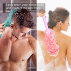 2   Bath Loofah Sponge Brush Shower Long Handle Back Scrubber Bathing Brush 17 In