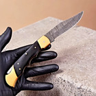Custom Hand Made Forged Damascus Steel Folding Blade Pocket Knife  963