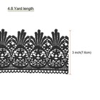 Cotton Lace Trim Vintage Crochet 3 Inch X 4 8 Yard Black Edge Ribbon
