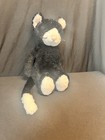 Jellycat London Medium Original Bashful Black   White Kitten Cat 12    Retired
