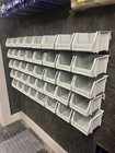20 Poly Bins Rails Stackable Parts Storage Organizer Shop Bins Screws Nuts Bolts