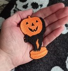 Halloween Classic Pumpkin   Black Cat Blow Mold Embroidered Patch Iron On