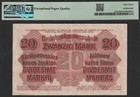 Germany Ost Lithuania Latvia Poland 20 Mark Pmg Au53 1918 Kowno