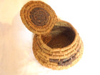 This Is A Small Vintage antique Native American Basket With A Hinged Lid