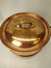 Vtg Copper Stockpot   Steamer Pot  With Lid Made In France Patina   Heavy Tall