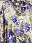 Vintage Natori Night Gown House Dress Satiny Floral Xs