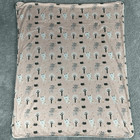 Minky Plush Baby Girl Blanket Deer Hedgehog Fleece Pink Brown White Heavy Warm