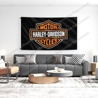 Harley Davidson Logo 3x5 Ft Flag Motorcycle Banner Polyester Garage Wall Sign