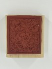 Stampin  Up  Rubber Stamp Wood Block Floral Scroll Pattern