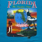 Vintage 1997 Florida The Sunshine State Map Animals Graphic Souvenir T-shirt Xl