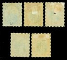 Guatemala 1881  Quetzal  Set  Scott   21-25 Mint Mh