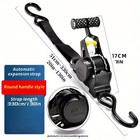 Retractable Ratchet Straps Heavy Duty Auto Self Retracting Tie Down Straps 130in