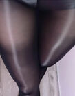 Shiny Pantyhose Tights Black Glossy  Queen Xl To 2x  Casual Hose Plus Sz