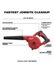 Milwaukee M18 0884-20 18v Lithium-ion Cordless Compact Handheld Leaf Blower -red