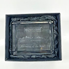 Royal Caribbean Harmony Of The Seas 3d Etched Glass Paper Weight Block