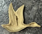 Vintage Brass Flying Duck Wall Decor