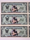 Disney Dollars Lot Five  1 Bills Mickey Mouse And One  5 Bill Goofy Series 1987
