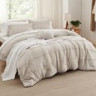 Queen Comforter Set 4 Pieces Pinch Pleat Bedding Down Alternative Cozy Gifts New