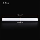 2pcs Magnetic Stir Bar Rod 4  100mm X10mm With Ring Shape Ptfe Coating White
